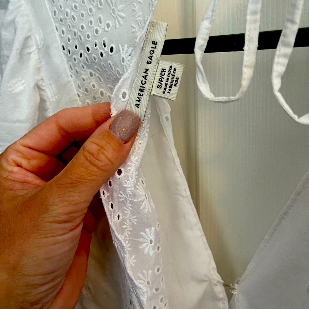 Cute white American eagle romper. Worn once !